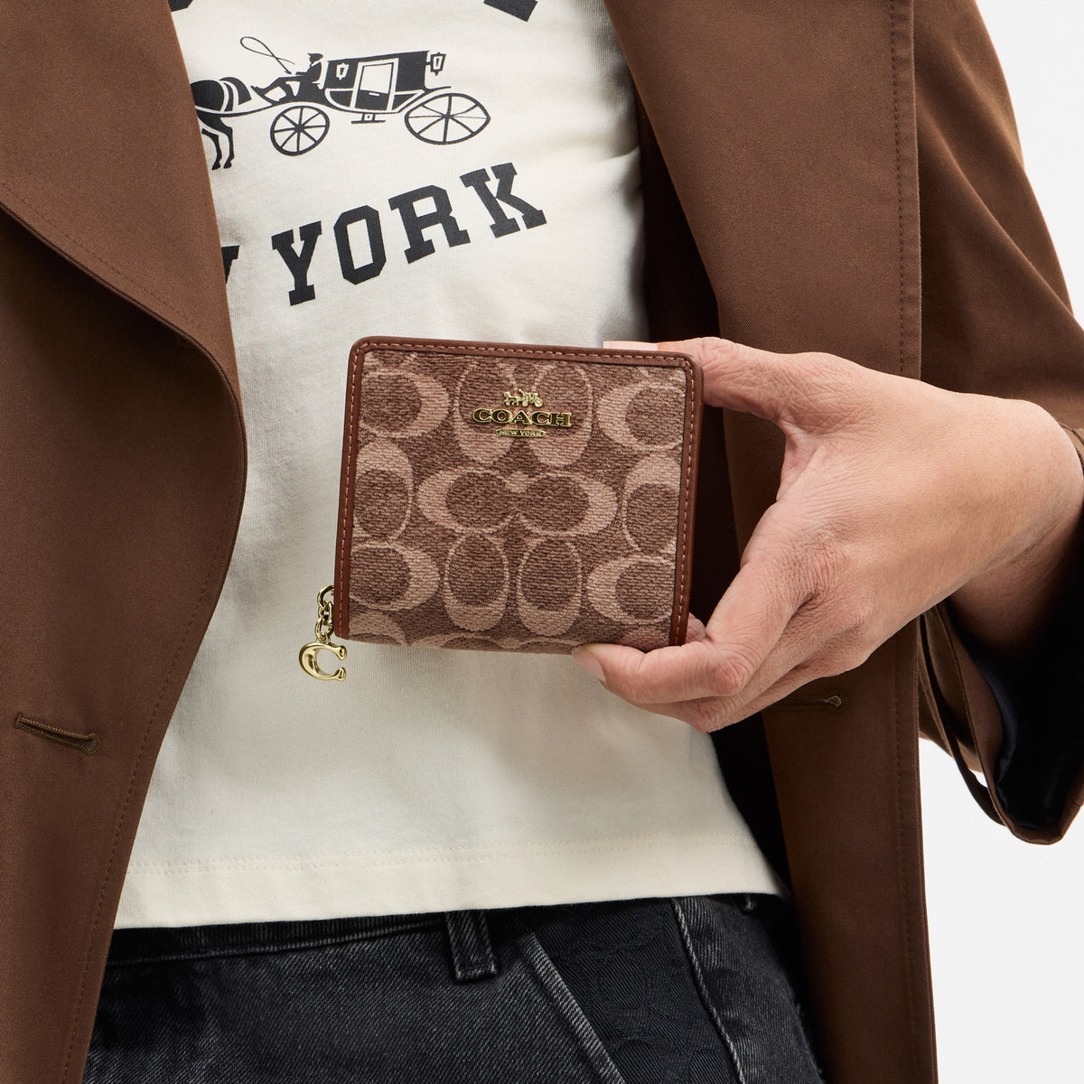Snap Wallet In Signature Chenille