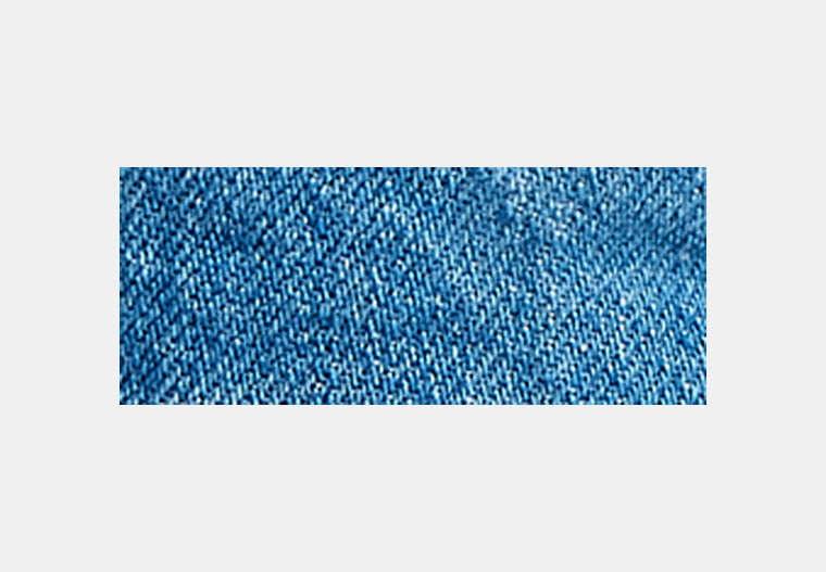 Coach Script Embroidered Denim Bucket Hat