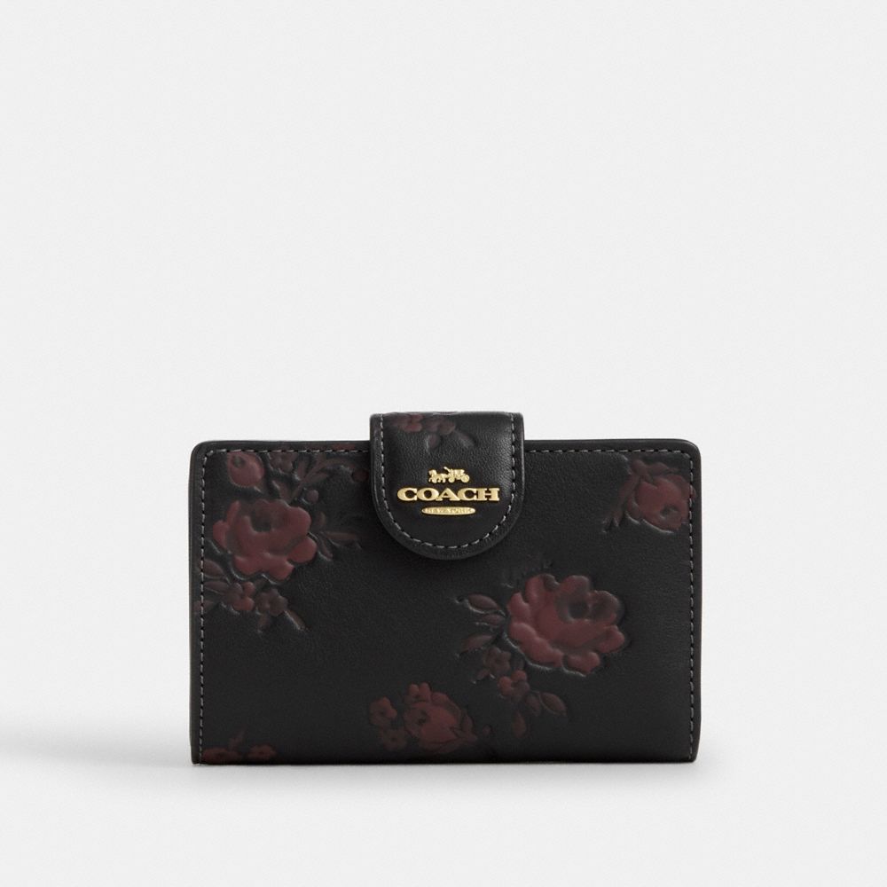 Medium Corner Zip Wallet With Floral Print