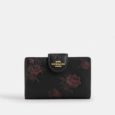 Medium Corner Zip Wallet With Floral Print