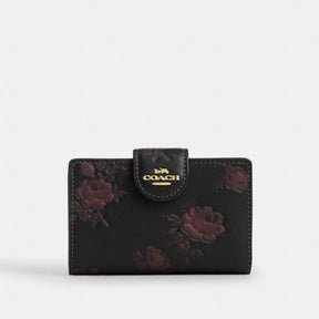 Medium Corner Zip Wallet With Floral Print
