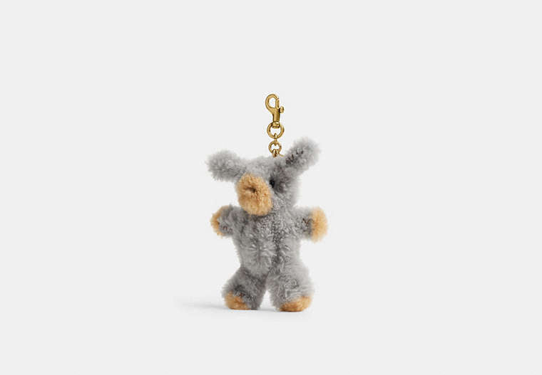 Fuzzy Bag Charm In Shearling