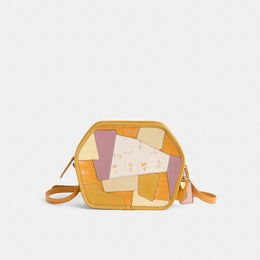 Reloved Zip Geometric Pouch In Alligator