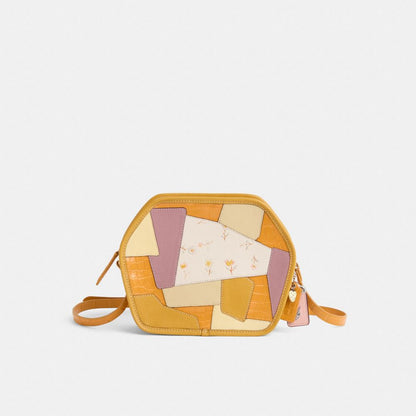 Reloved Zip Geometric Pouch In Alligator