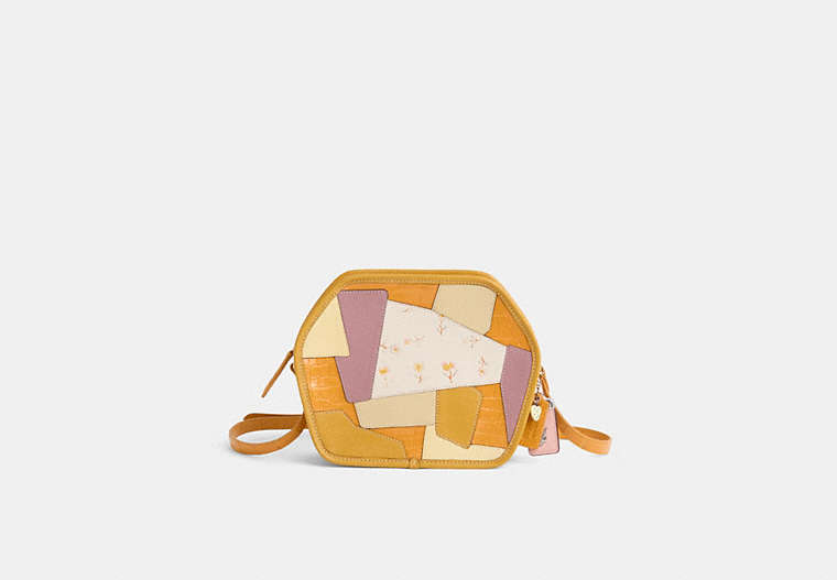 Reloved Zip Geometric Pouch In Alligator
