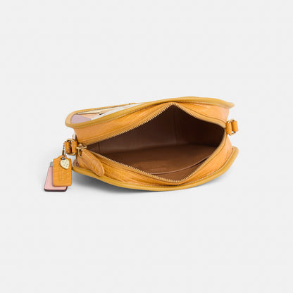 Reloved Zip Geometric Pouch In Alligator