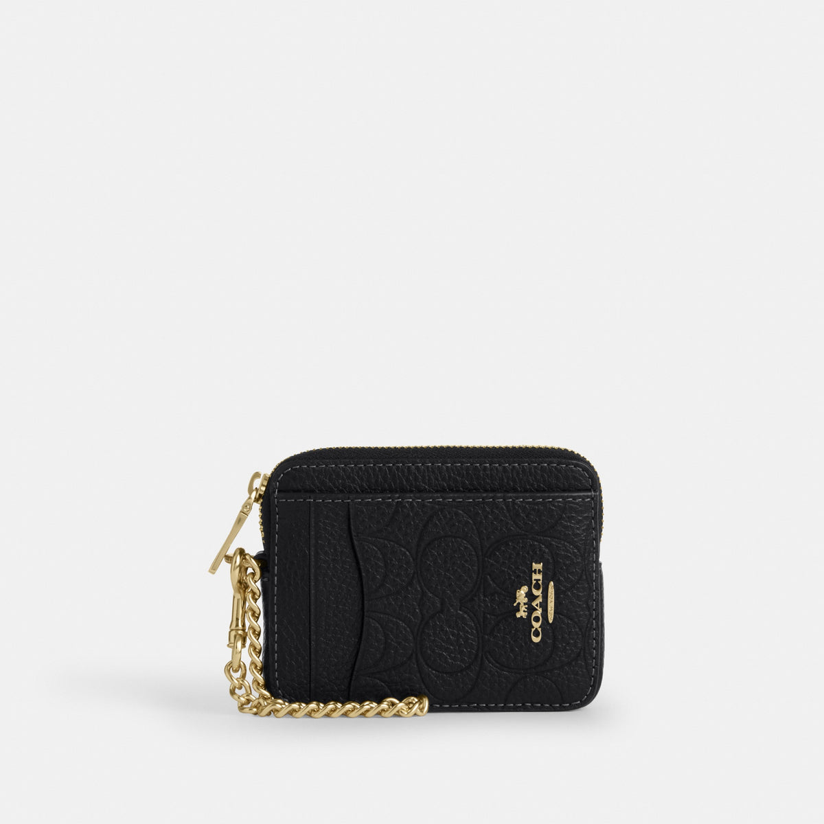 Zip Card Case In Signature Leather