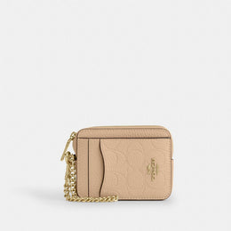 Zip Card Case In Signature Leather