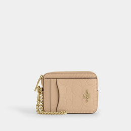 Zip Card Case In Signature Leather