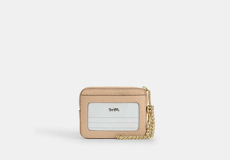 Zip Card Case In Signature Leather