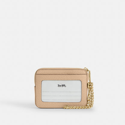 Zip Card Case In Signature Leather
