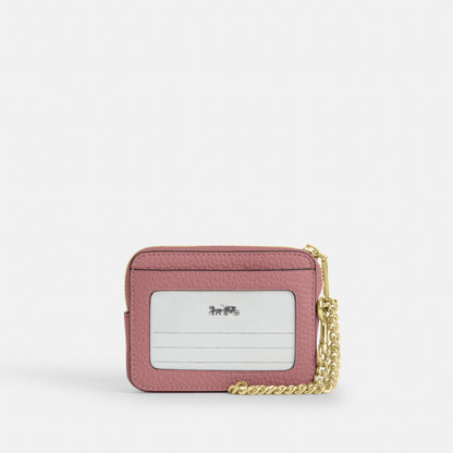 Zip Card Case In Signature Leather