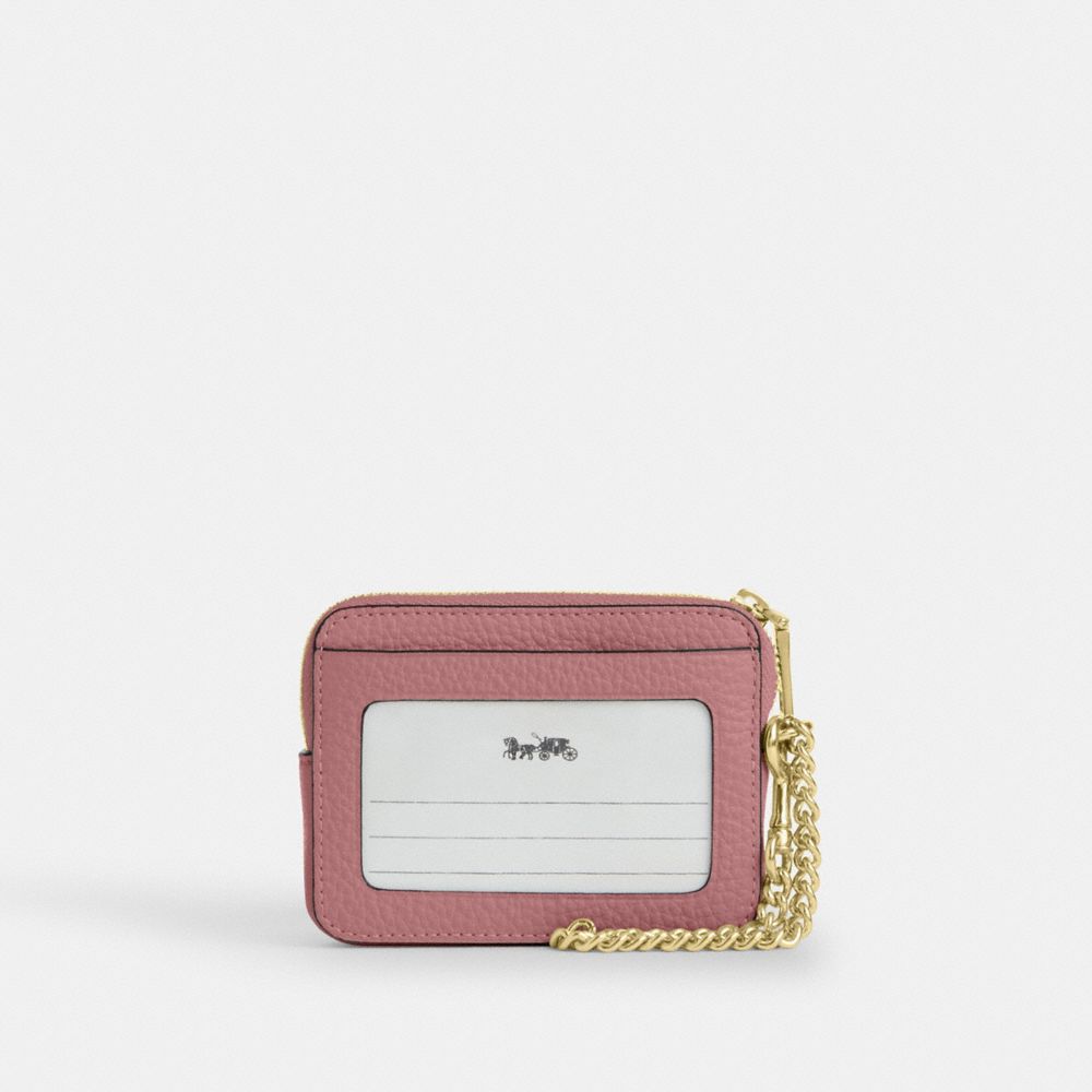 Zip Card Case In Signature Denim