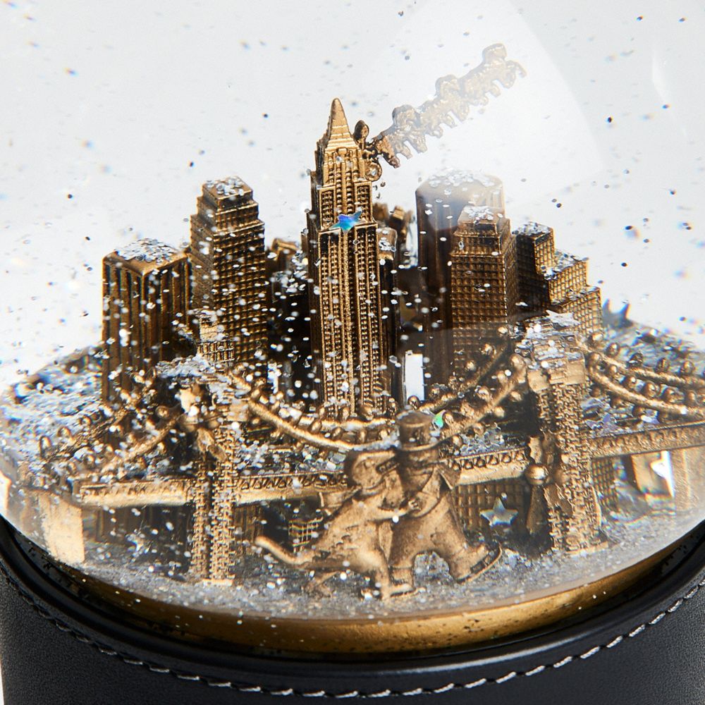 Snow Globe With Rexy And Snowman