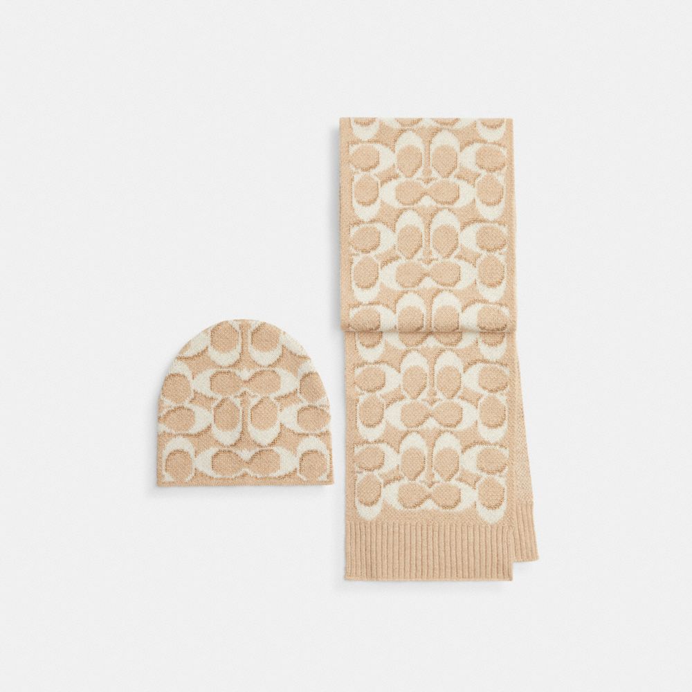 Signature Metallic Beanie And Muffler Gift Set