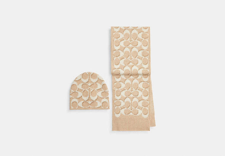 Signature Metallic Beanie And Muffler Gift Set