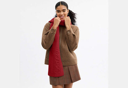 Coach Script Knit Muffler