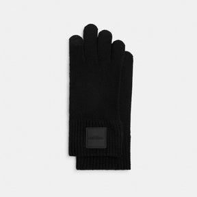 Knit Tech Gloves With Rubber Patch