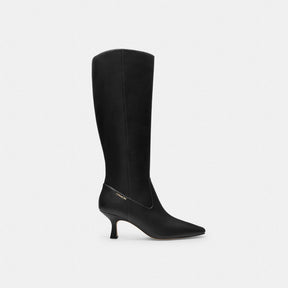 Extended Calf Kitten Heel Tall Boot
