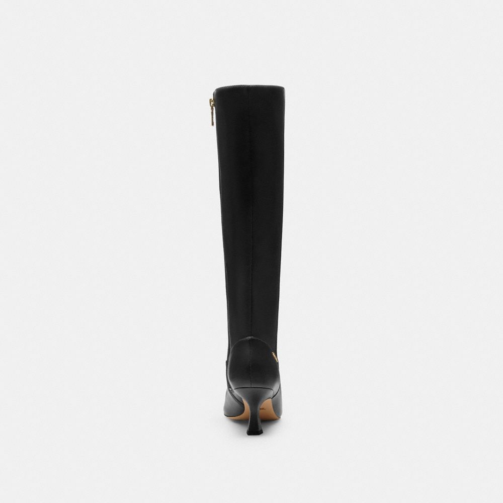 Extended Calf Kitten Heel Tall Boot