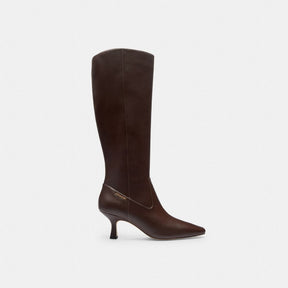 Extended Calf Kitten Heel Tall Boot