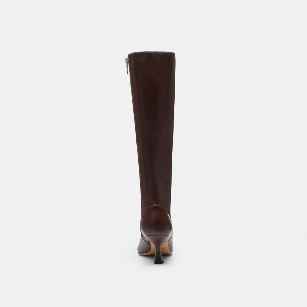 Extended Calf Kitten Heel Tall Boot