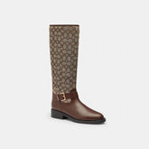 Extended Calf Riding Boot In Signature Jacquard