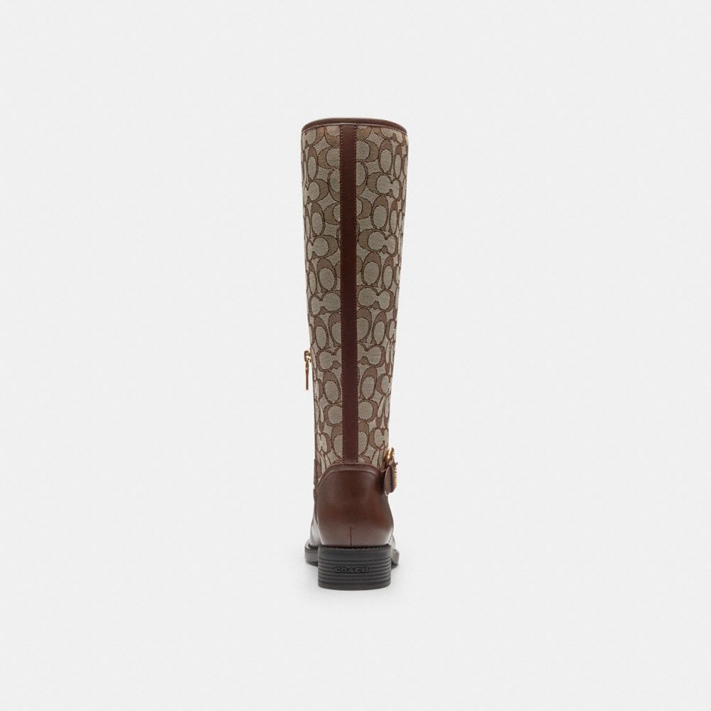 Extended Calf Riding Boot In Signature Jacquard