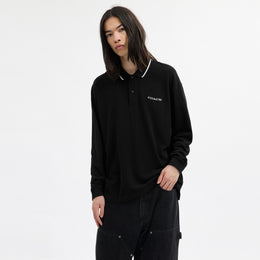 Signature Trim Long Sleeve Polo In Regenerative Cotton