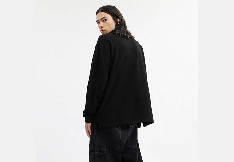 Signature Trim Long Sleeve Polo In Regenerative Cotton