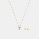 Cherry And Heart Earrings And Necklace Set