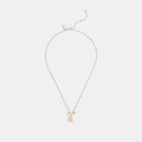 Teddy Bear And Bow Earrings And Necklace Set