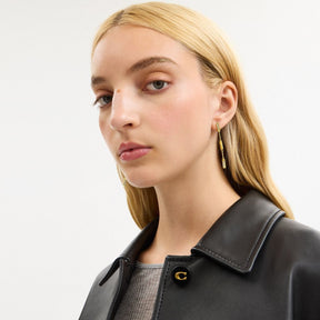 Signature Bar Chain Linear Earrings