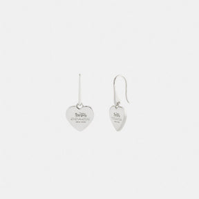 Coach Heart Drop Earrings
