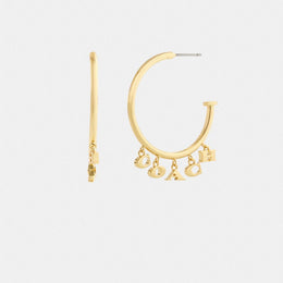 Coach Charms Hoop Earrings