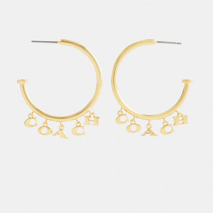 Coach Charms Hoop Earrings