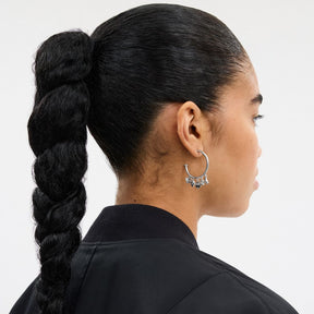 Butterfly And Rexy Charm Hoop Earrings