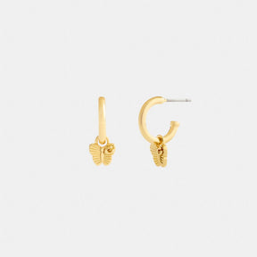 Mini Butterfly Charm Hoop Earrings