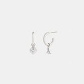 Mini Dice And Rexy Charm Hoop Earrings