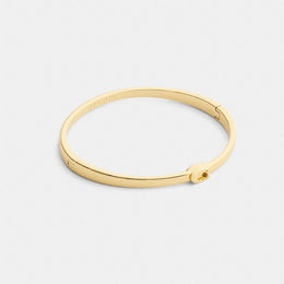 Thin Signature Hinged Bangle