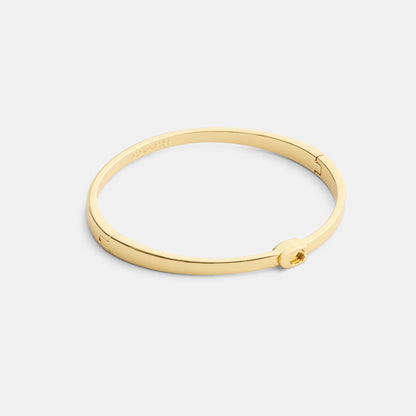 Thin Signature Hinged Bangle