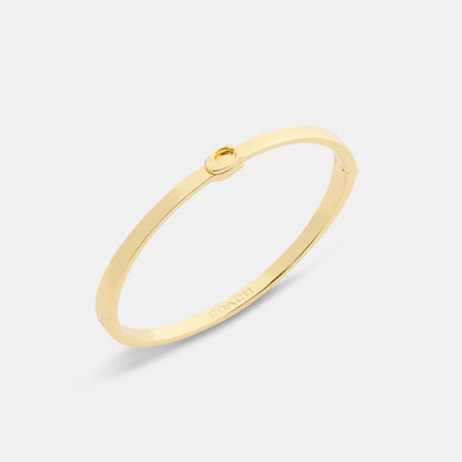 Thin Signature Hinged Bangle