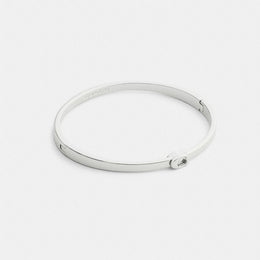 Thin Signature Hinged Bangle