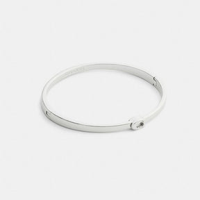 Thin Signature Hinged Bangle