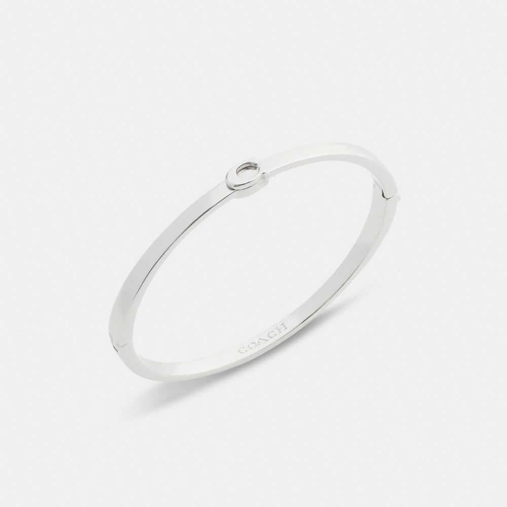 Thin Signature Hinged Bangle