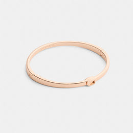 Thin Signature Hinged Bangle