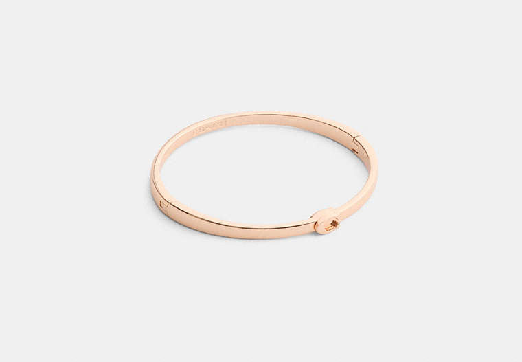 Thin Signature Hinged Bangle