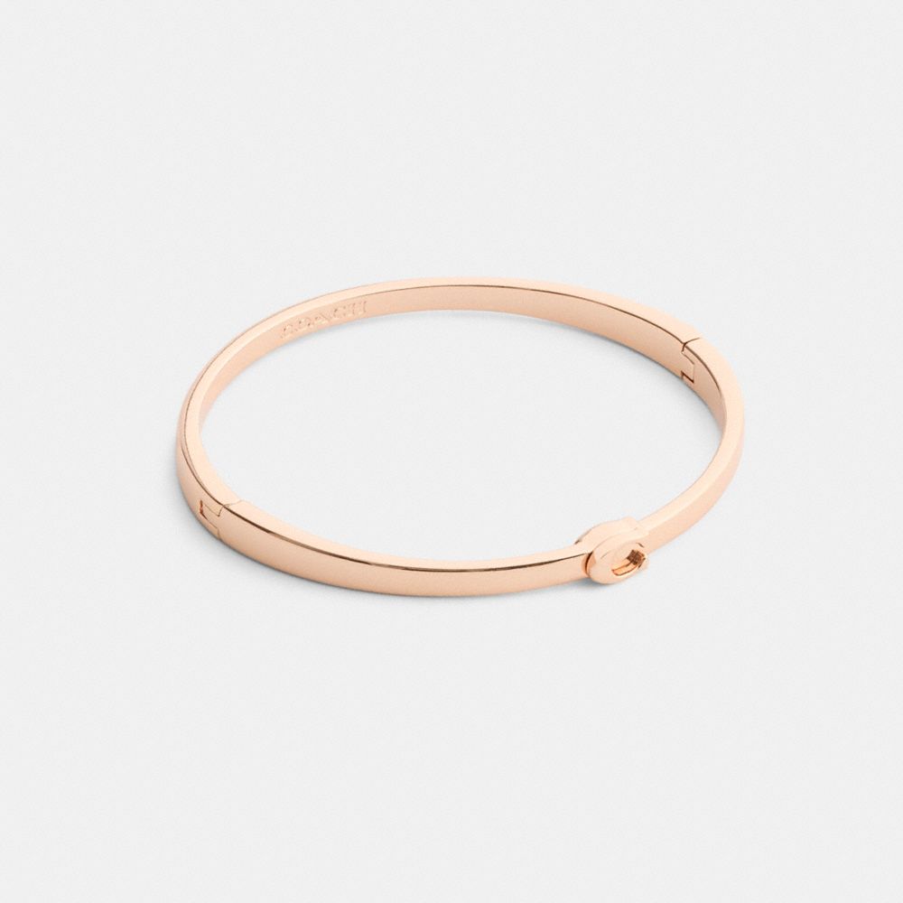 Thin Signature Hinged Bangle