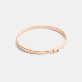 Thin Signature Hinged Bangle