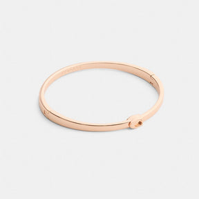 Thin Signature Hinged Bangle